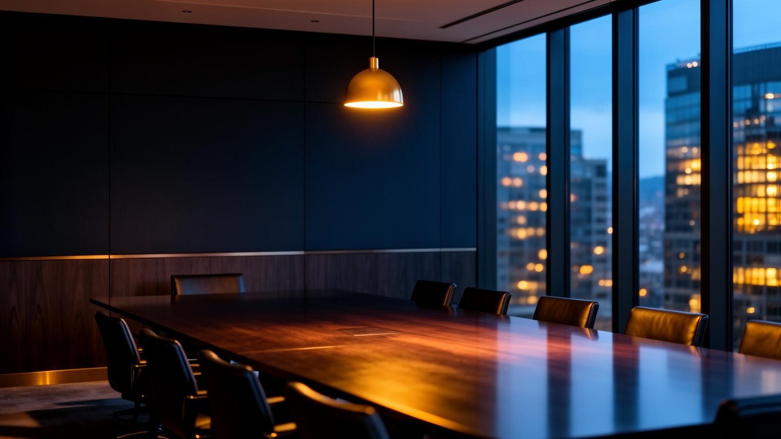 Ambiente executivo institucional — Câmara de Comércio Maçônica